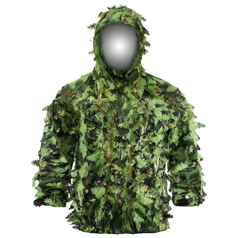 Traje de camuflaje con hojas biónicas y flores, conjunto de camuflaje Universal para caza y Ghillie