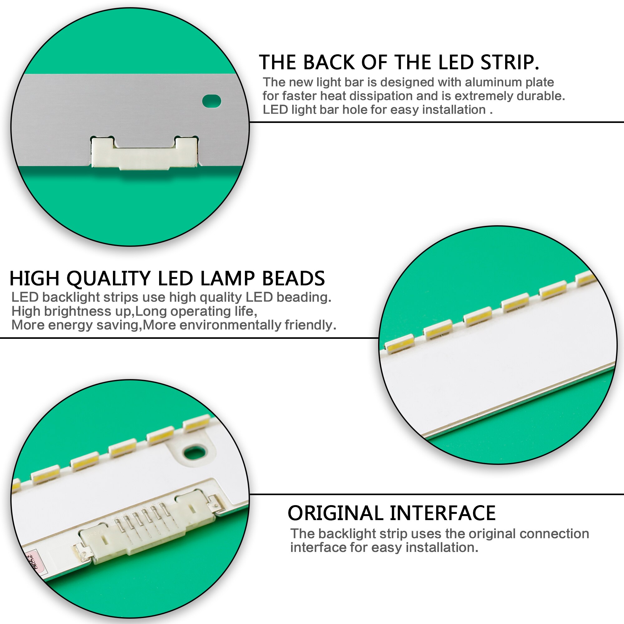 LED bande de Rétro-Éclairage Pour Samsung UE55KU6675 UE55KU6672 UE55MU6670 UE55MU7500 UE55MU7400 UE55MU6675 UE55MU6672 UE55KU6402