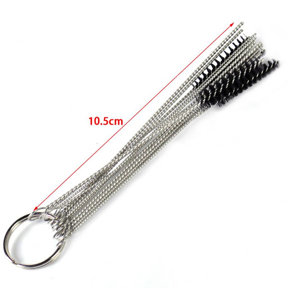 Car 10 Cleaning Needles 5 Brushes Tool Set Carburetor Carbon Dirt Jet Remove