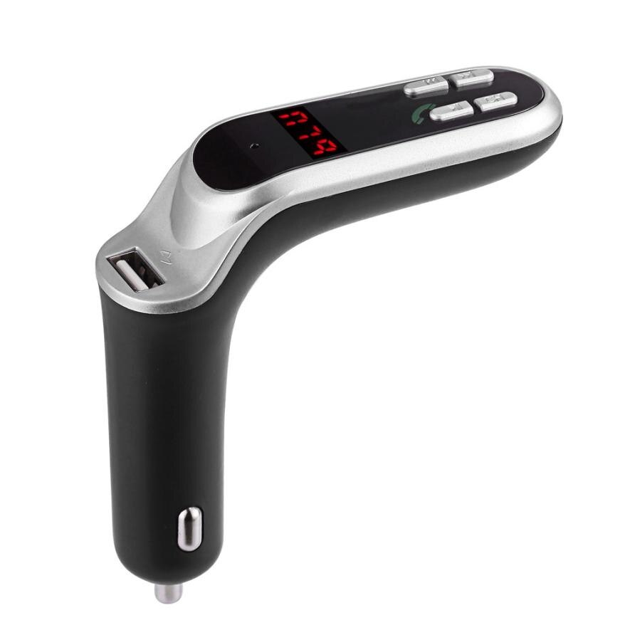 Autolader 5v/2.5a bluetooth autokit handsfree fm-zender radio  mp3 speler usb lader aux voor iphone 7 voor samsung  s8
