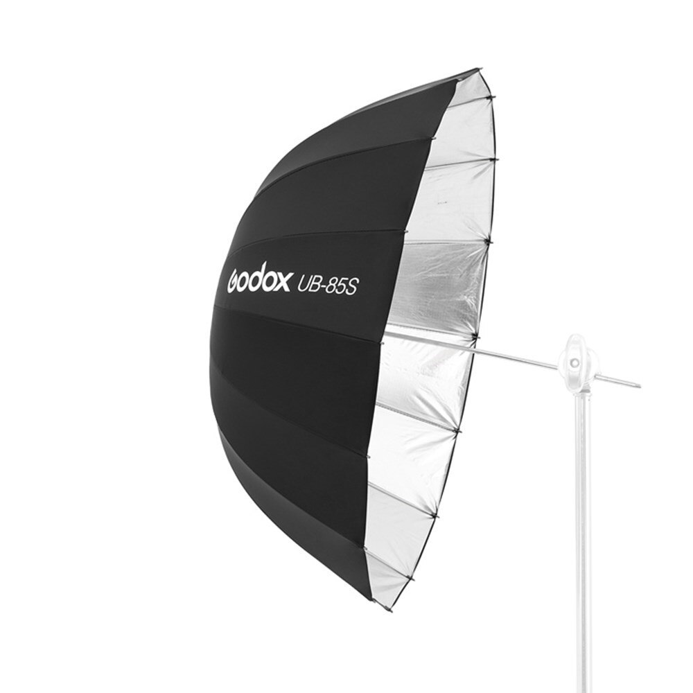 Godox UB-85S 33.5 pollici 85cm parabolico nero riflettente ombrello Studio luce ombrello con nero argento diffusore panno di copertura