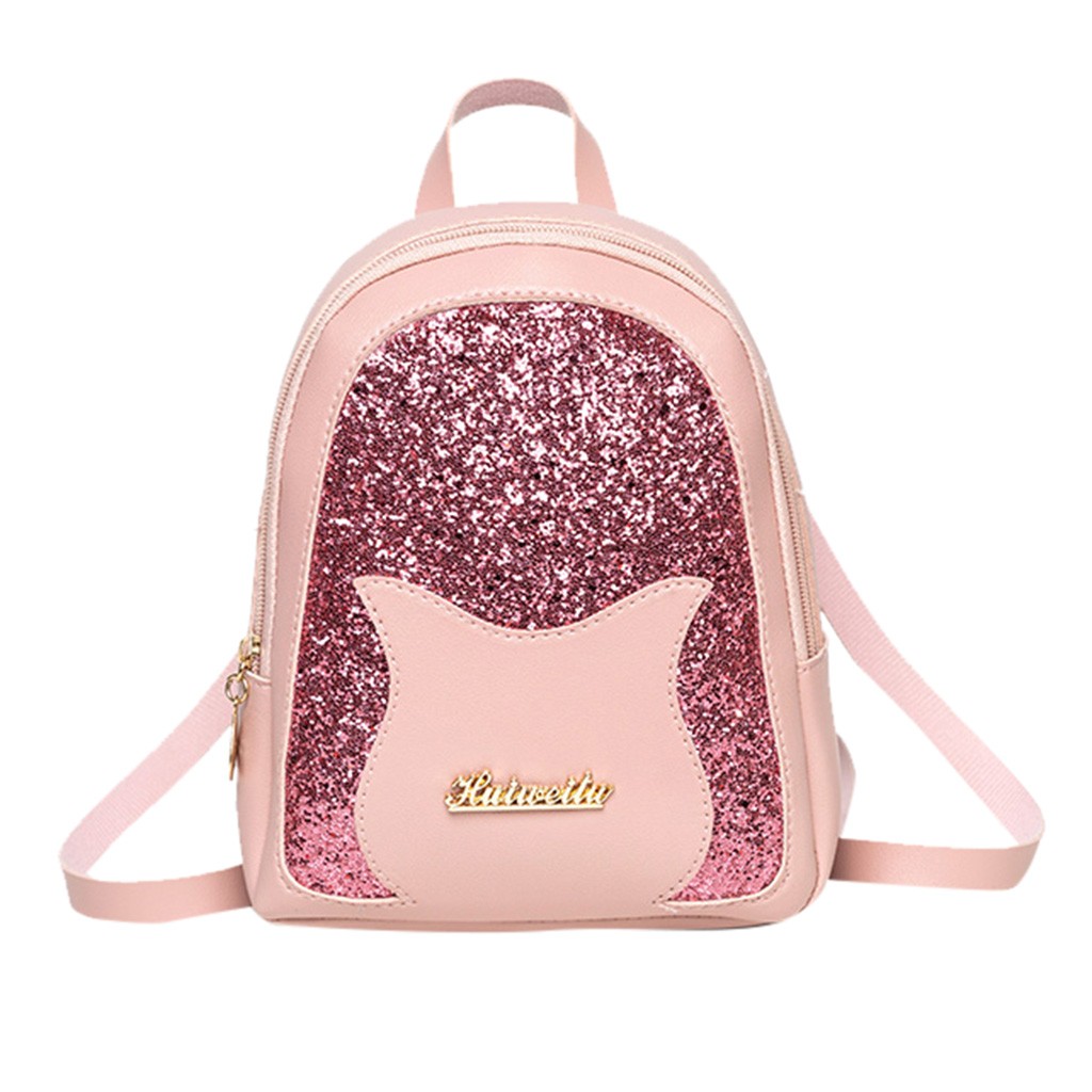 Meisje Kleine Rugzak Shining Sequin Schoudertas Vrouwen Multifunctionele Mini Back Pack Voor Tiener Meisjes kids # Yj: Pink