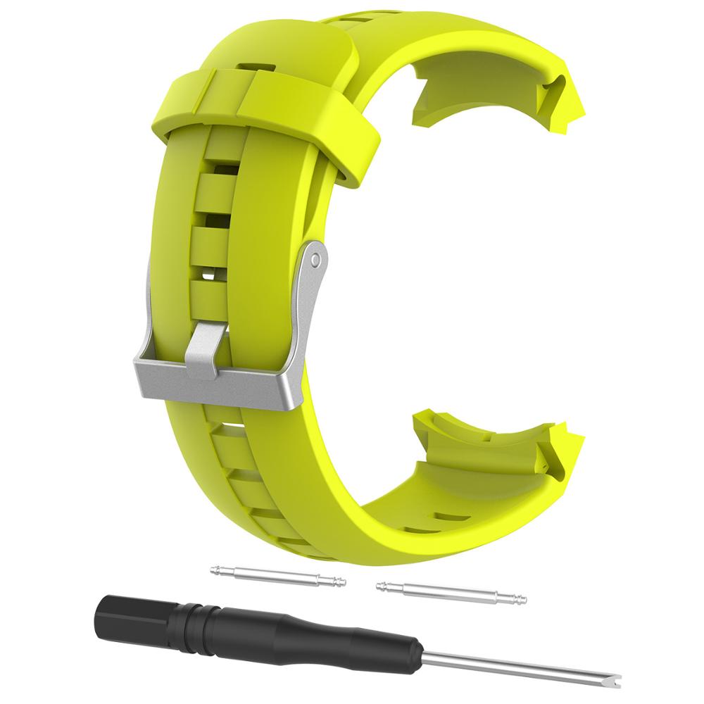 Correa de silicona para Suunto Spartan ULTRA Sport, pulsera para Suunto Spartan AMBIT3, Correa VERTICAL / Traverse: lime / For Ambit3 Vertical