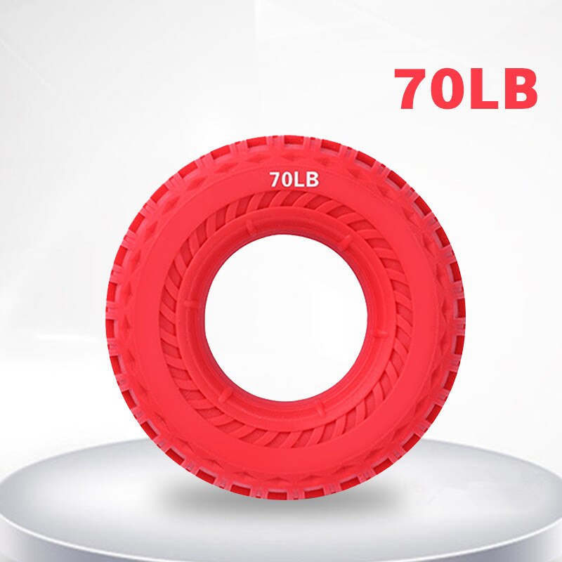 Silicone Portable Hand Grip Gripping Ring Carpal Expander Finger Trainer Grip Strength Rehabilitation Pow Stress Ring Ball: Red-70LB