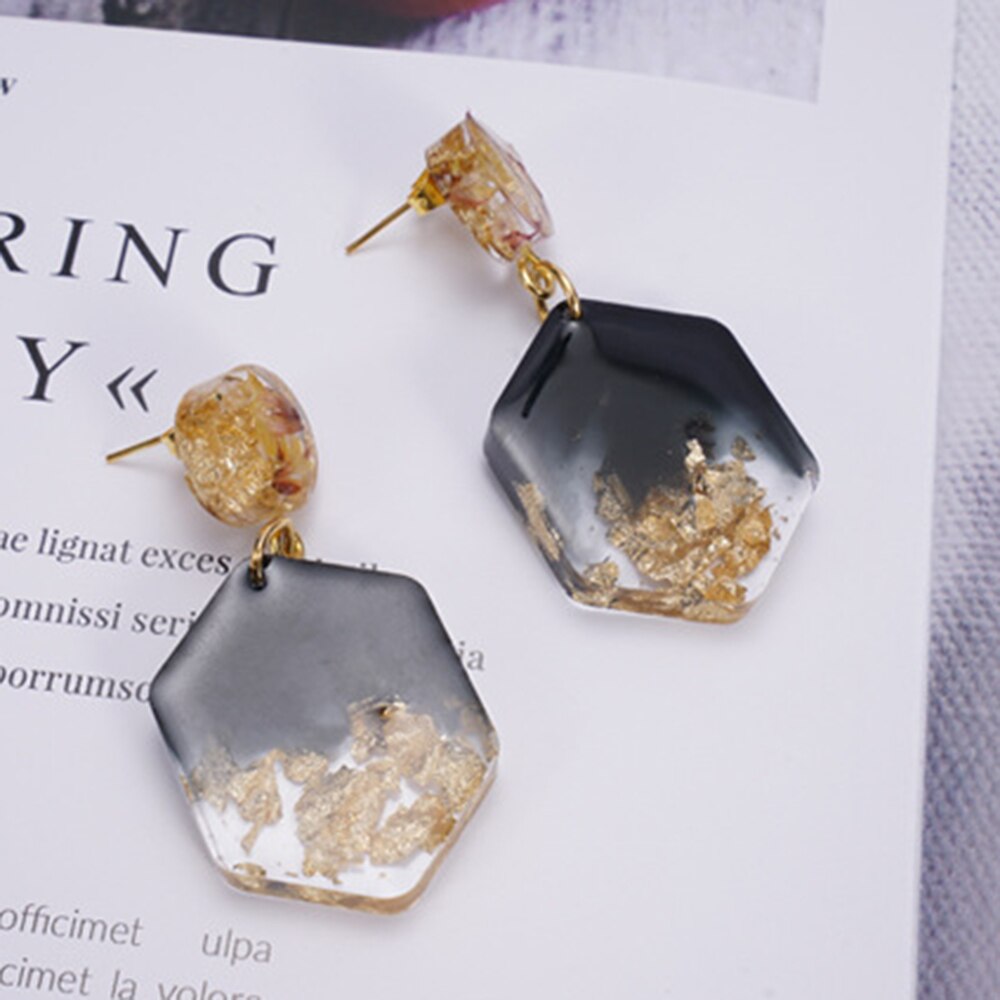 Crystal Epoxy Resin UV Glue Mold Silicone Earring Pendant Casting Silicone Mould DIY Molds Crafts Jewelry Making Tools