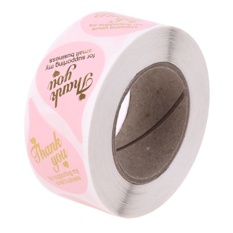 500pcs Thank You for supporting My Small Business Sticker Heart Seal Label R9JC