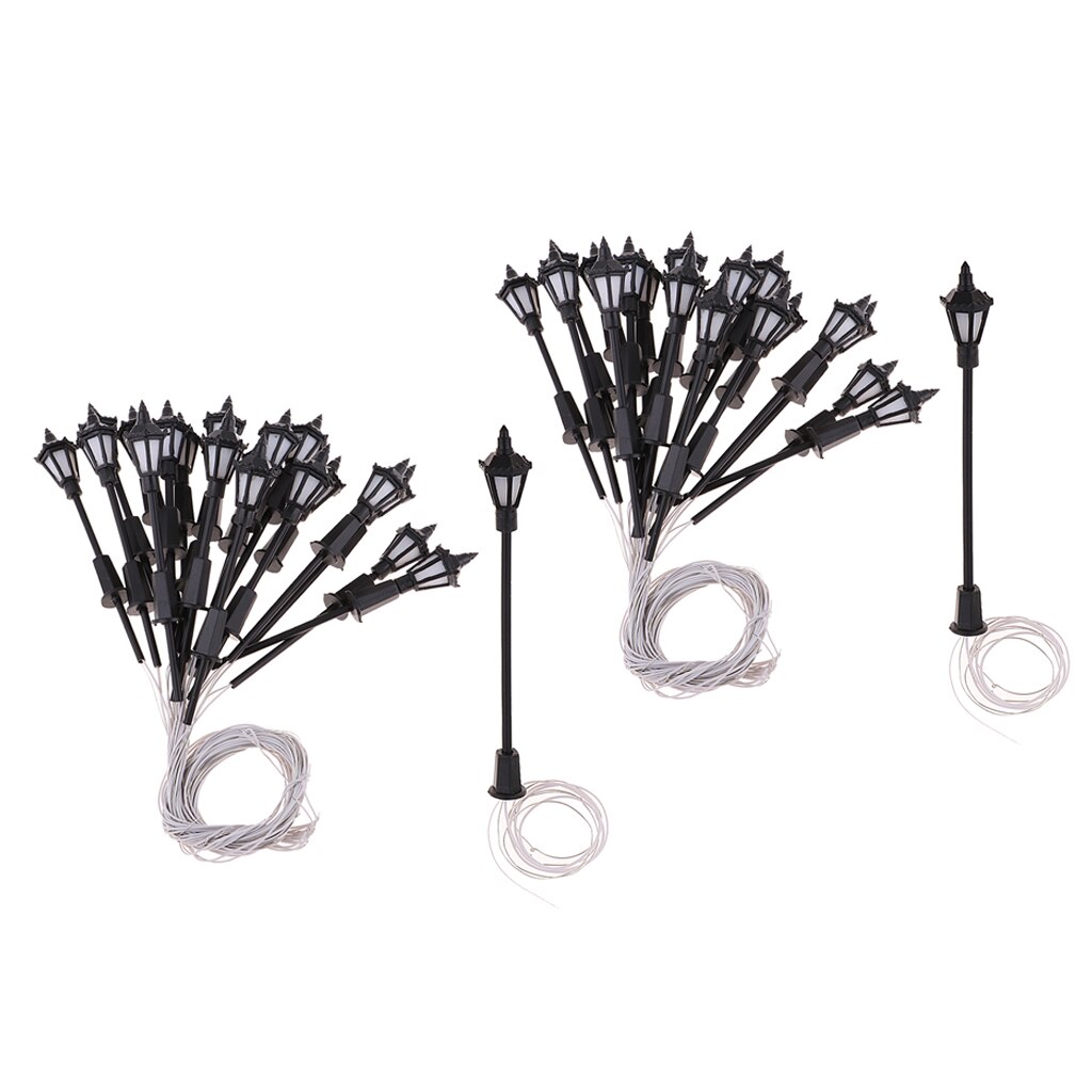 40 Pcs Mini Lantaarnpaal Straat Lamp Straat Lampen Model Voor Spoorweg