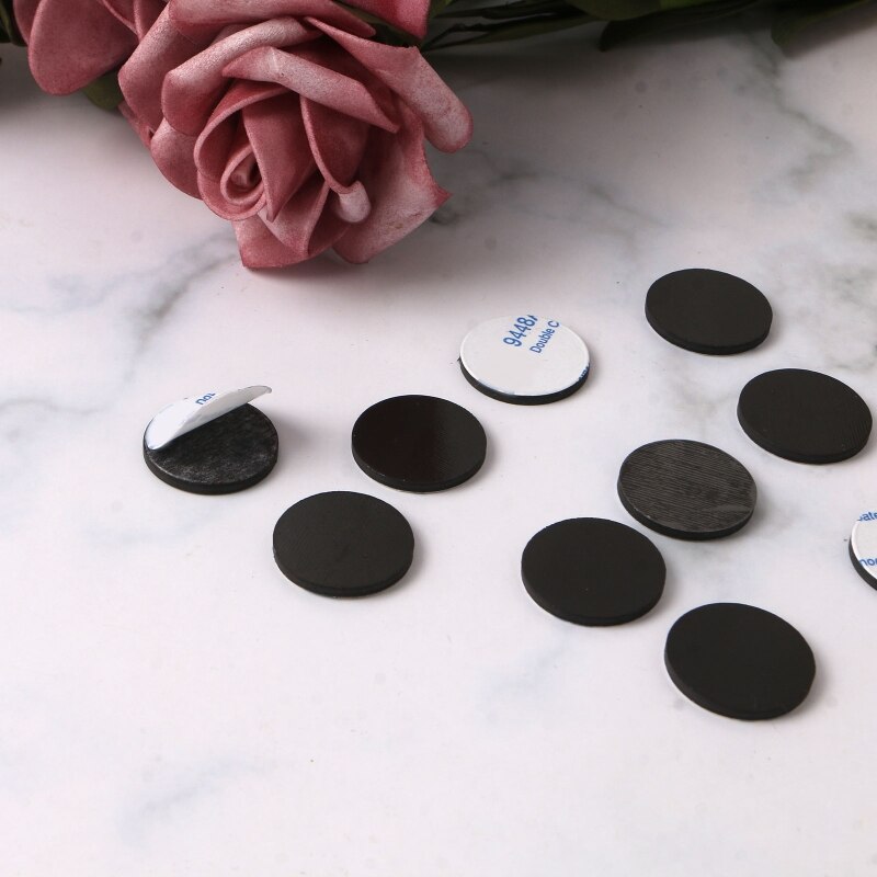Imanes redondos y flexibles para manualidades, adhesivos de 10 piezas con respaldo adhesivo, pequeños imanes adhesivos, puntos magnéticos