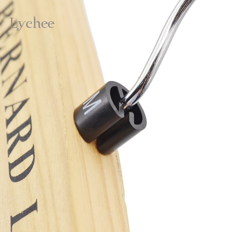 Lychee life 100 stykker sort bøjle sizer tøjmærker markører størrelsesdeler størrelsesmarkør til bøjler xxs -4xl trykt