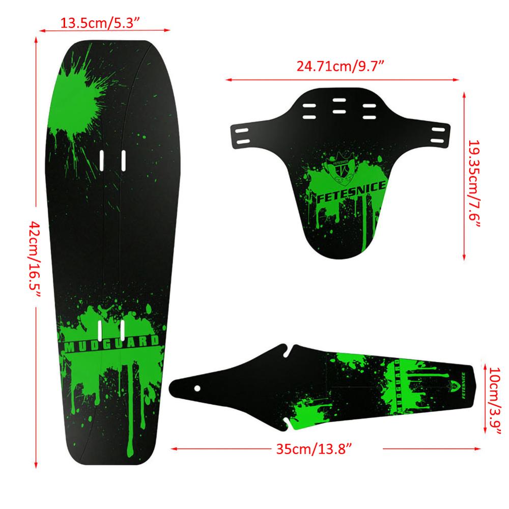 Fiets Spatbord Mtb Mountainbike Road Fiets Voor Achter Spatbord Fender En Front Clip-On Fiets Down Buis Spatbord set'