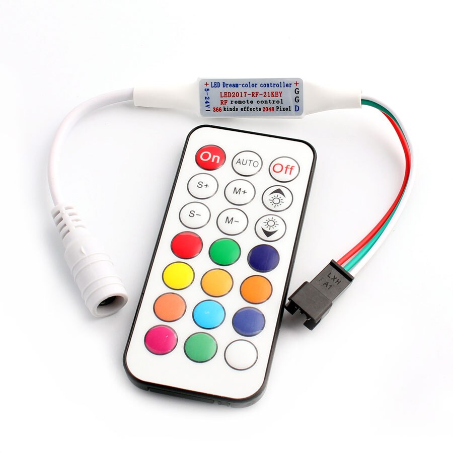 WS2812B WS2811 Led Dimmer Rgb Controller Afstandsbediening Strip 21 Keys Rf Ws2812 Rgb Licht WS2811 WS2812B Led Rgb Controller Remoter