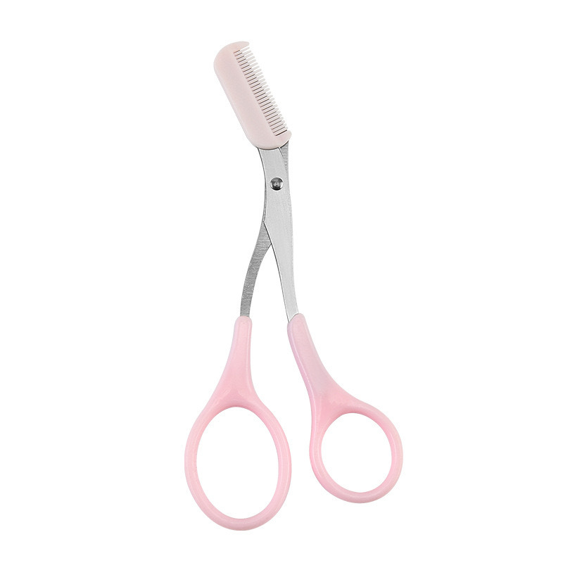 2/3 stk. øjenbrynssaks med kam til kvinder, øjenbrynstrimmer, skraber, øjenbrynstrimningskniv, øjenbrynsbarberkniv: Hvid