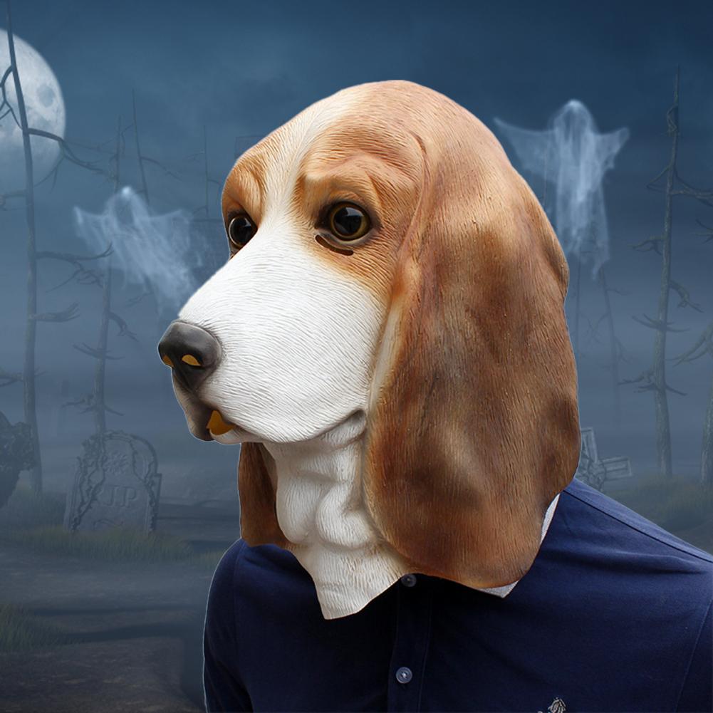 Halloween Mask Costume Party Dog Full Head Masquerade Animal Super Bowl Underdog Cosplay Latex Realistic Prop