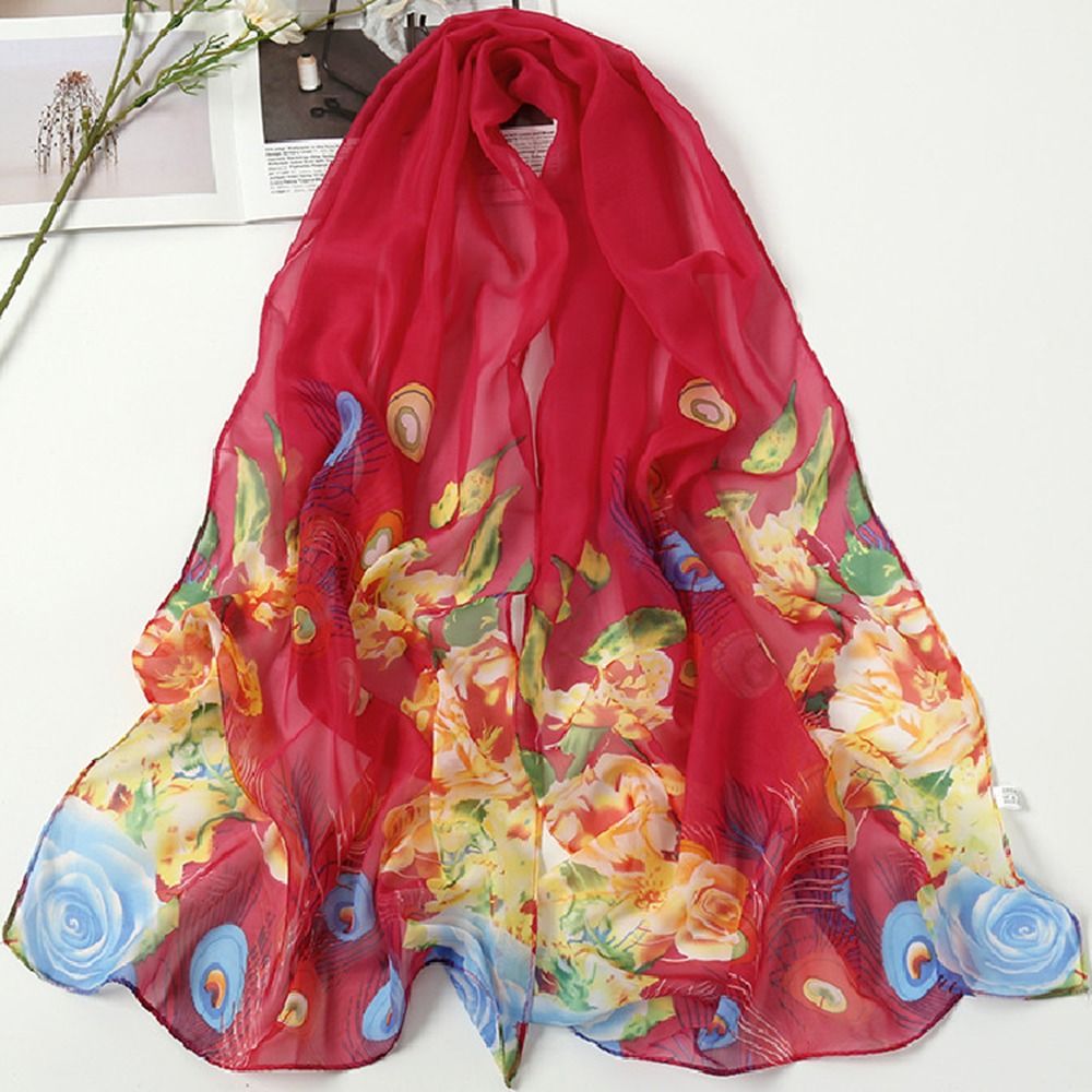Lenço de chiffon para mulheres, elegante xale longo, cor sólida, chiffon, hijab, verão, proteção solar, lenços de praia: Turquesa
