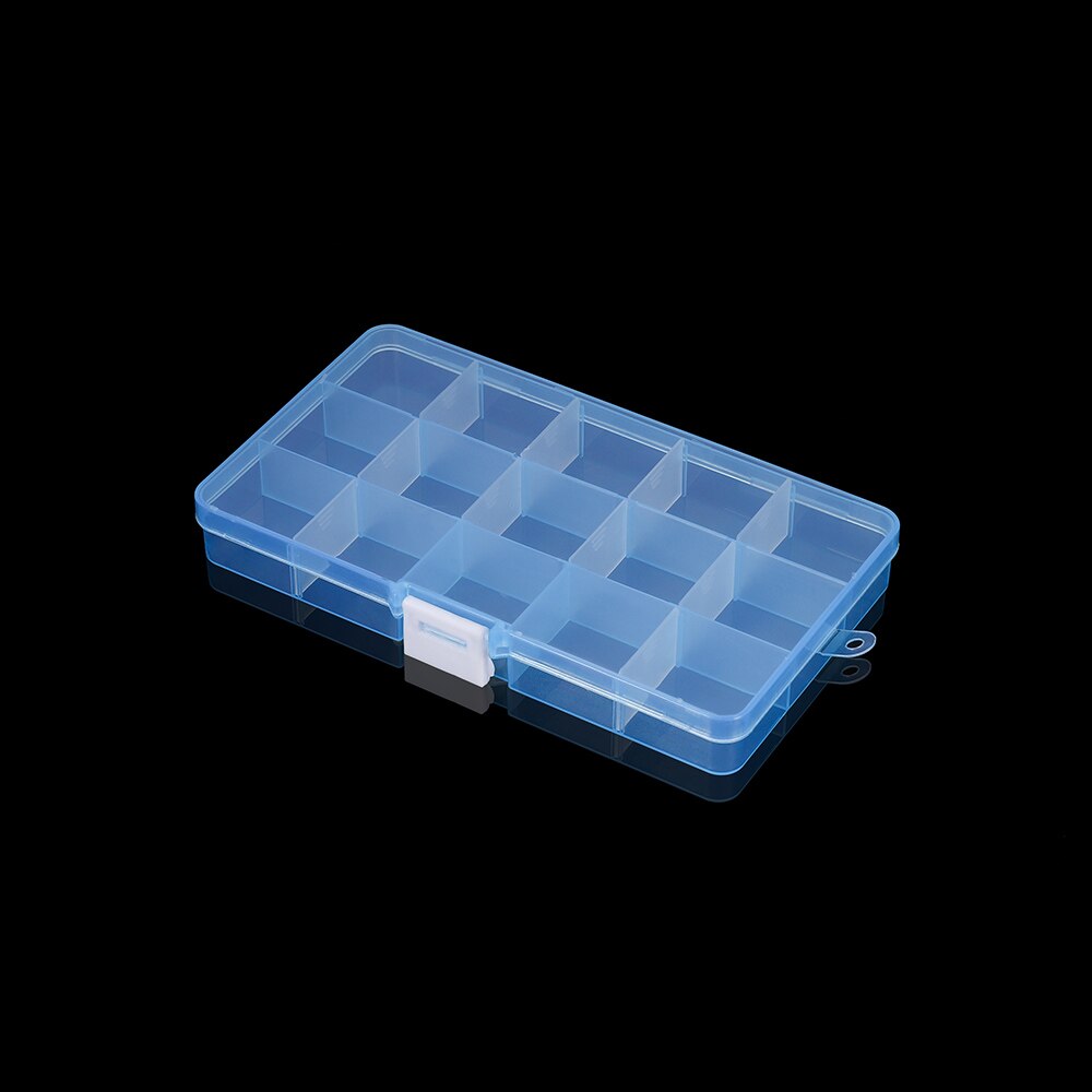 Grids Adjustable Plastic Jewelry Beads Storage Box Case Container Organize For Craft Jewelry Display Boxs Supplies: Blue