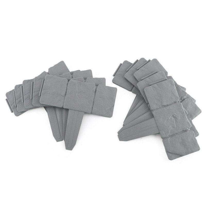 Plastic Lawn Edging Plant Border Decorations Flower Bed Border Stone Effect Plastic Fence Edging Cobbled Garden