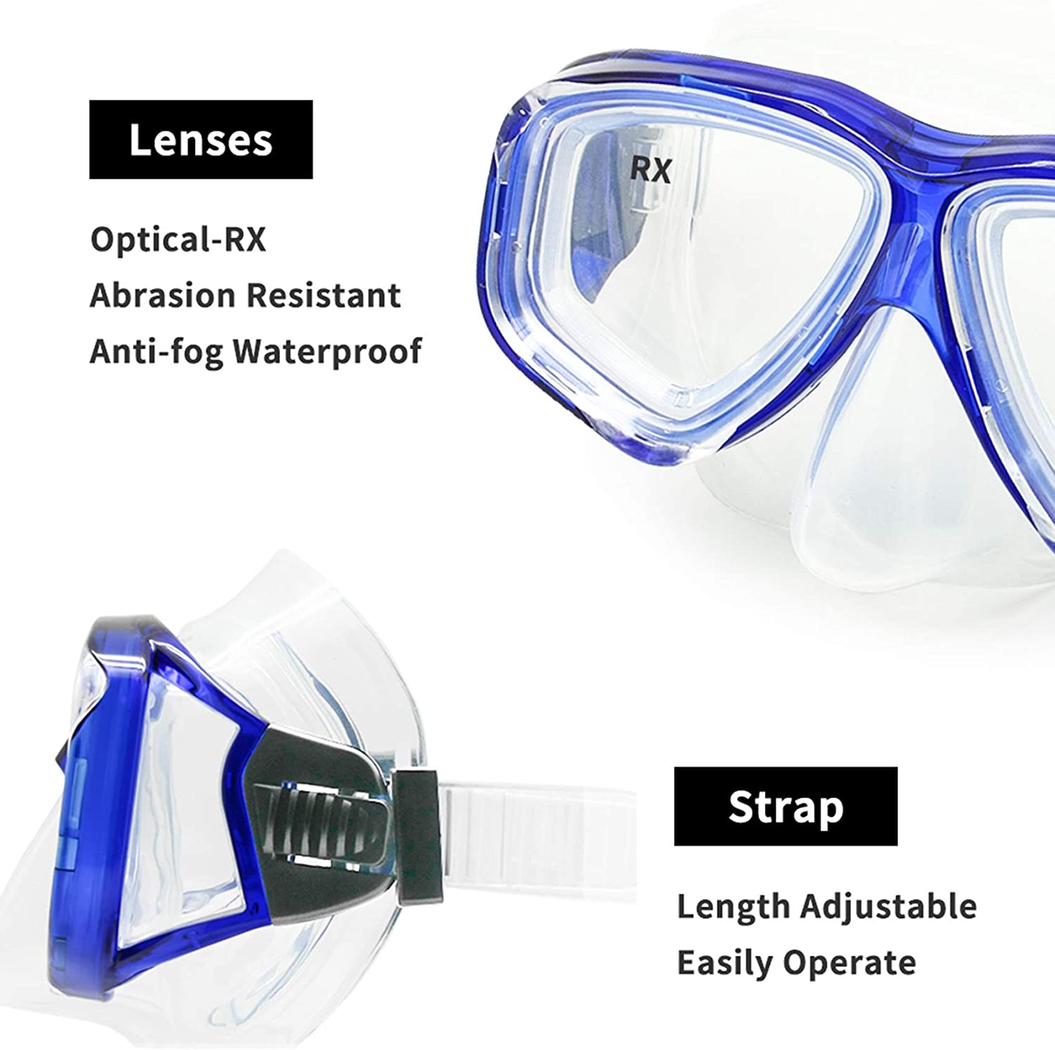 Gopro Optisch Duikmasker Bijziend Duikbril Camerahouder Aangepaste Dioptrie Duikbril met Receptlens