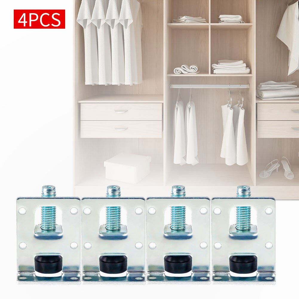 4pcs Heavy Duty Foot Screws Home Furniture Leg Leveler Shop Cabinets For Table Adjustable Height Shelf Units Strong Load-bearing