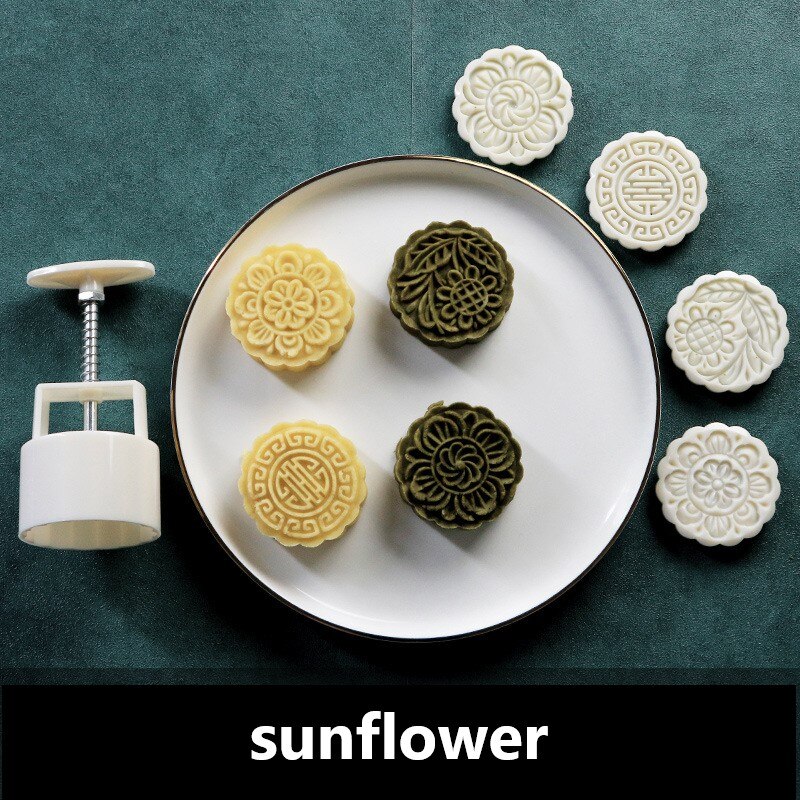 12 Chinese zodiac Flower Mooncake Mold Set Mid Autumn Festival DIY Hand Pressure Fondant Moon Cake Mould Decoration Tool