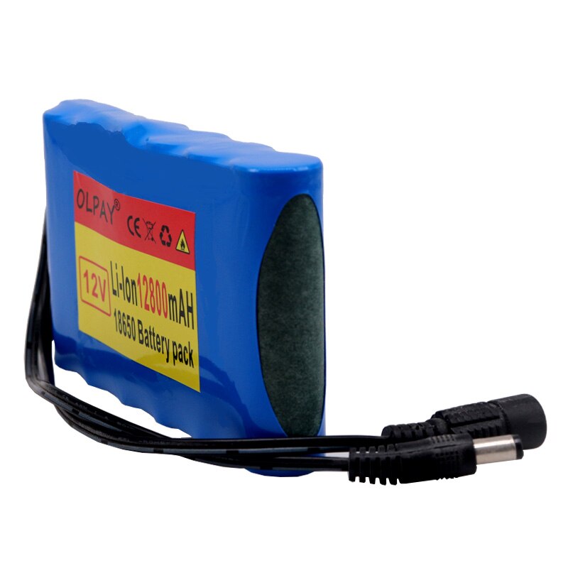 Original DC 12V 12800mAh 18650 Li-ion Rechargeable Battery Pack Charging Power Bank For GPS Car Camera