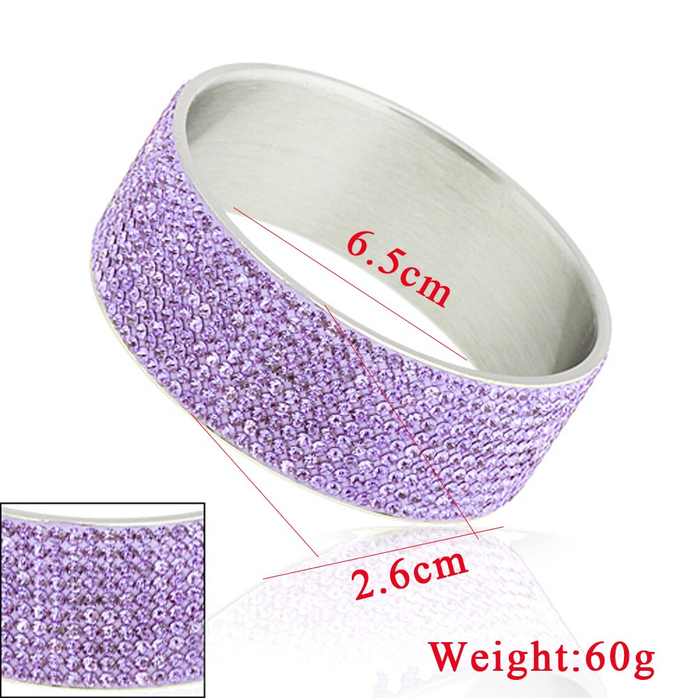 , joyería de , brazaletes de acero inoxidable, 10 filas, pulseras de cristal, colores mezclados