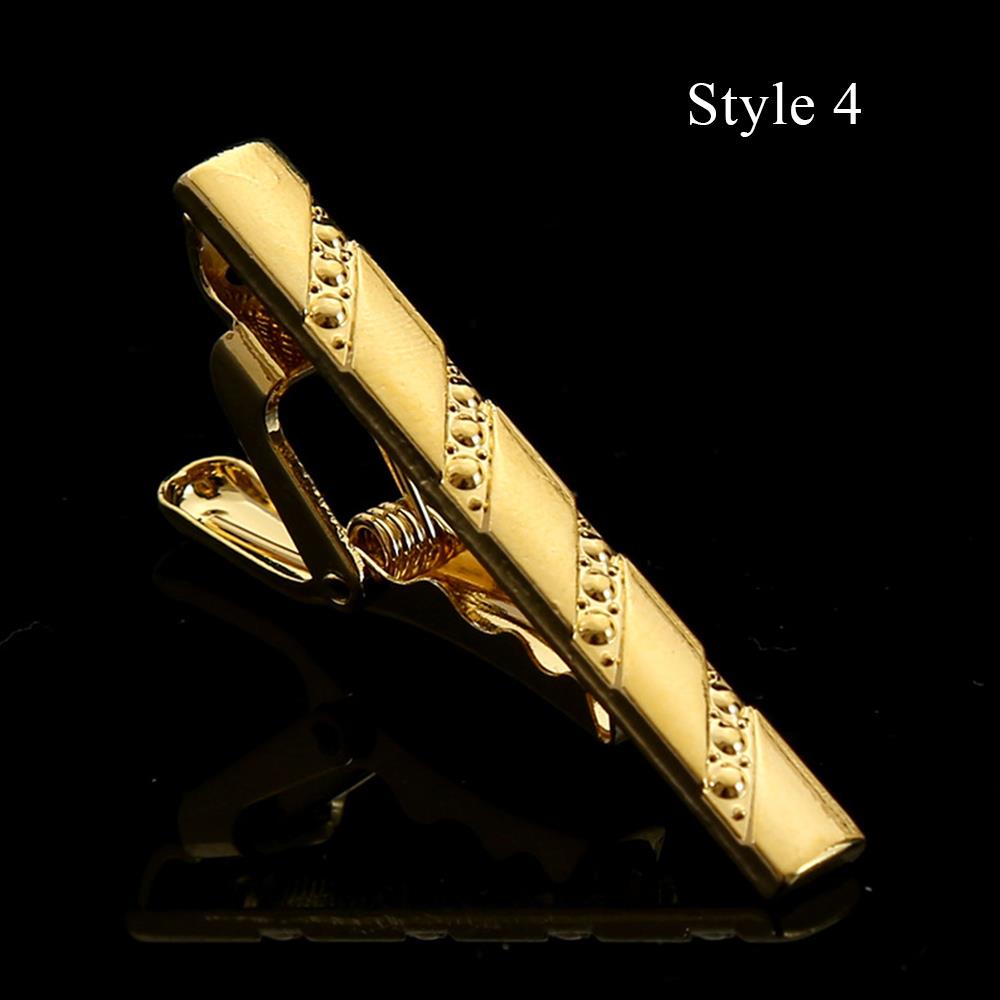 Clips de alfiler de corbata clásicos para hombres, Clip de corbata de simplicidad de negocios, joyería de , barra de corbata de boda exquisita, Color plateado y dorado: Verde militar