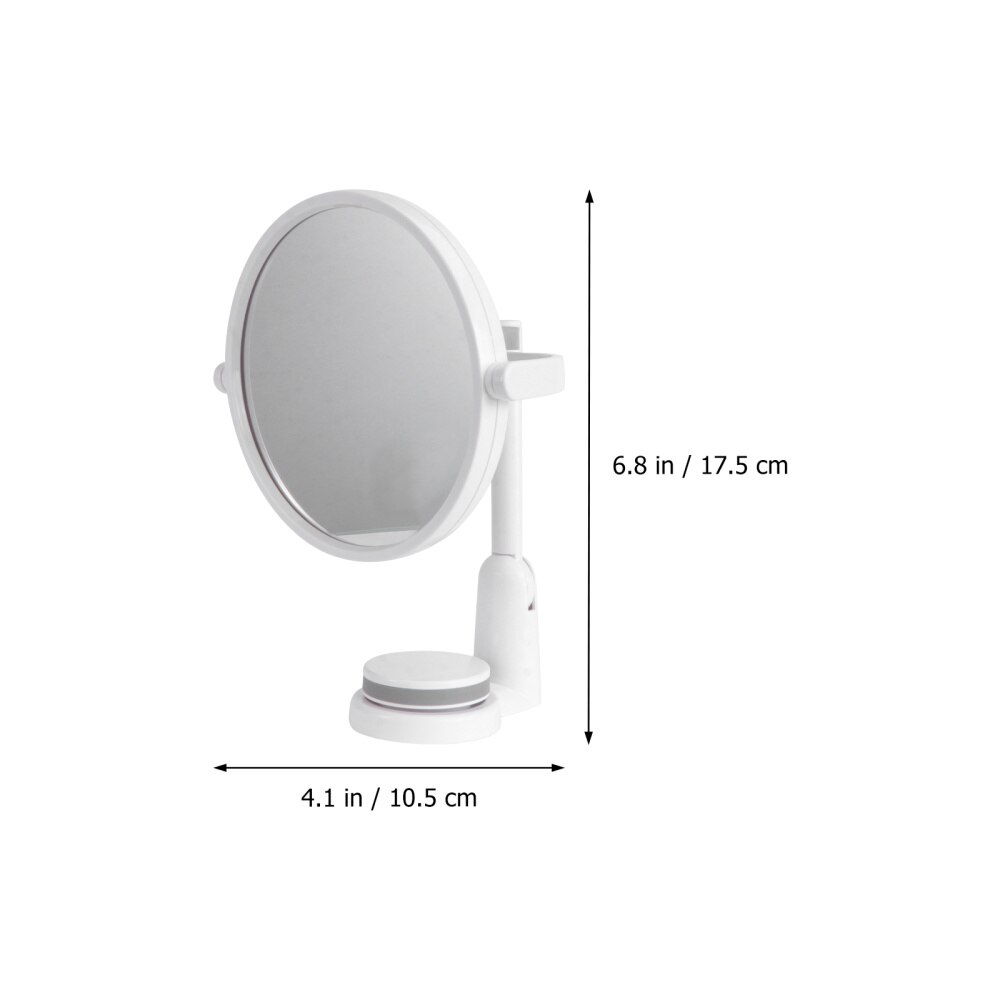 Wall Mounted Round Vanity Mirror Rotating Folding Cosmetic Mirror Household Make-up Mirror Perforating Toilet Glass Single Si