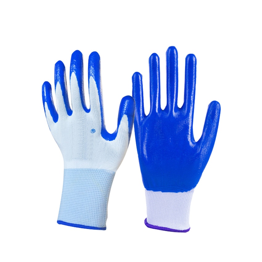 1 Paar Nitril Gecoat Werkhandschoenen Voor Driver Werknemer Bouwers Tuinieren Beschermende Handschoenen