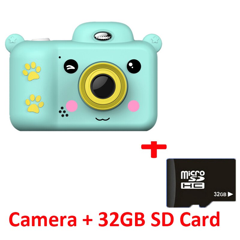 Mini Kinderen Camera Full Hd 1080P Draagbare Digitale Camera 2.4 Inch Scherm Kinderen Kids Game Toy Camera camcorder: Black