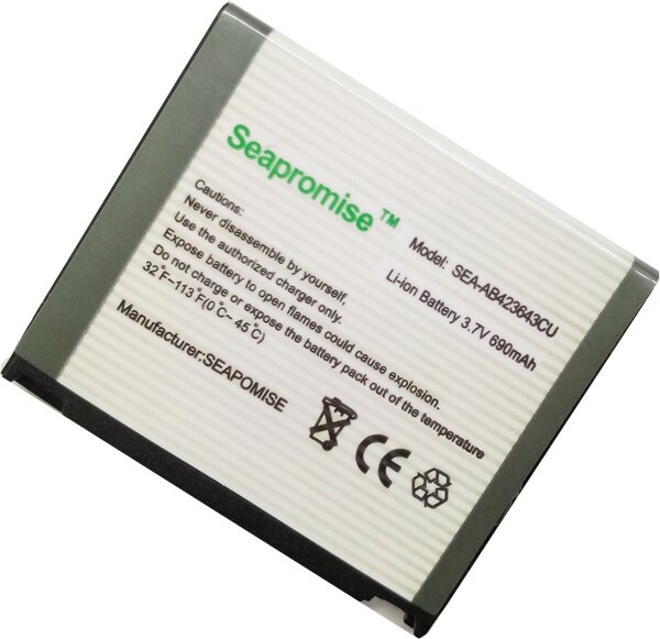 retail battery AB423643CU (AB423643CC AB423643CE) for samsung X828 D830 D838 E840 F589 F639 U100 U308 U600 X820