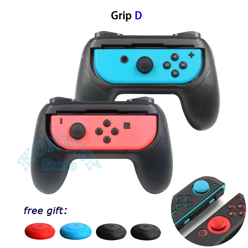 2 stuks nintendo switch-accessoires: stuurwielen, handgrepen, houder, links en rechts, joy-con voor nintendo switch, ns nx-controller: Greep d
