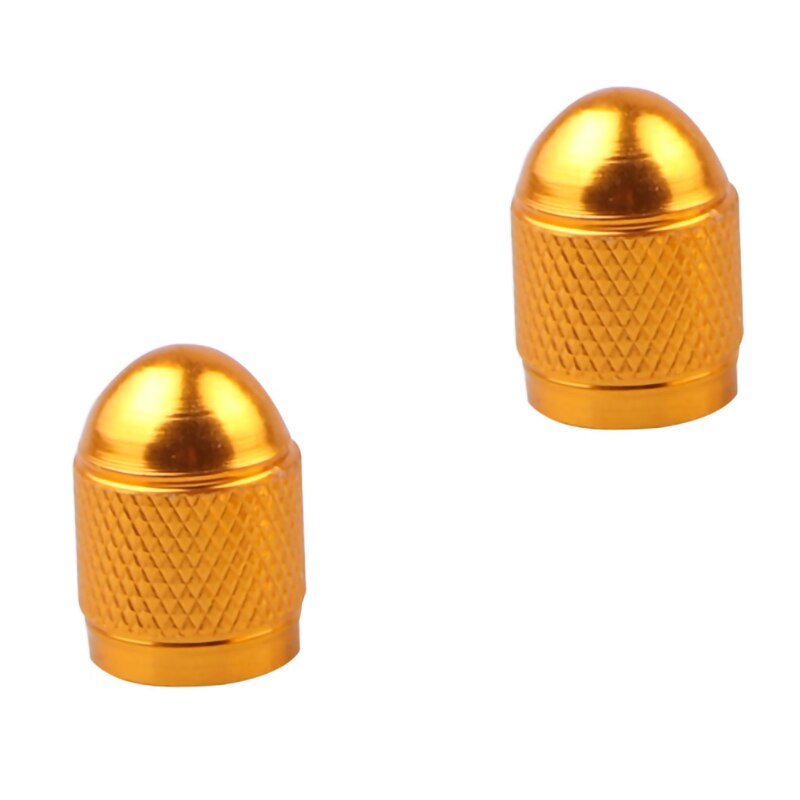 2/4PCS Universal Aluminum Alloy Schrader Valve Caps Wheel Tire Valve Dust Covers for Cars Motorcycles Bikes Bicycle Accessories: 2PCS Gold