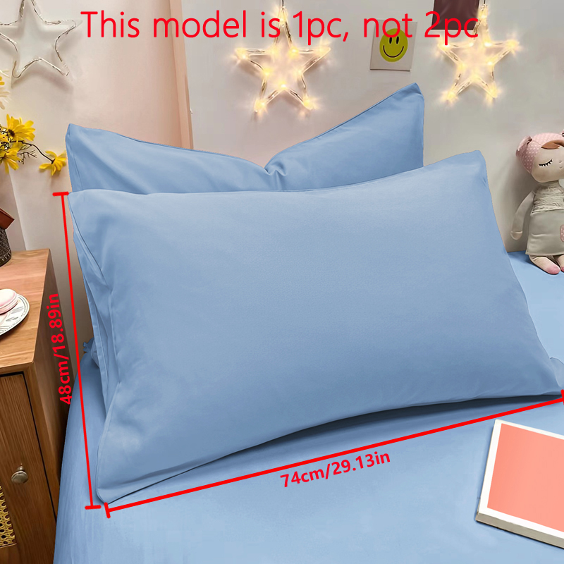 1 Piece Of Matte Solid Color Pillowcase, Bedroom Pocket Sealed Soft Pillowcase, Bedding: Teal