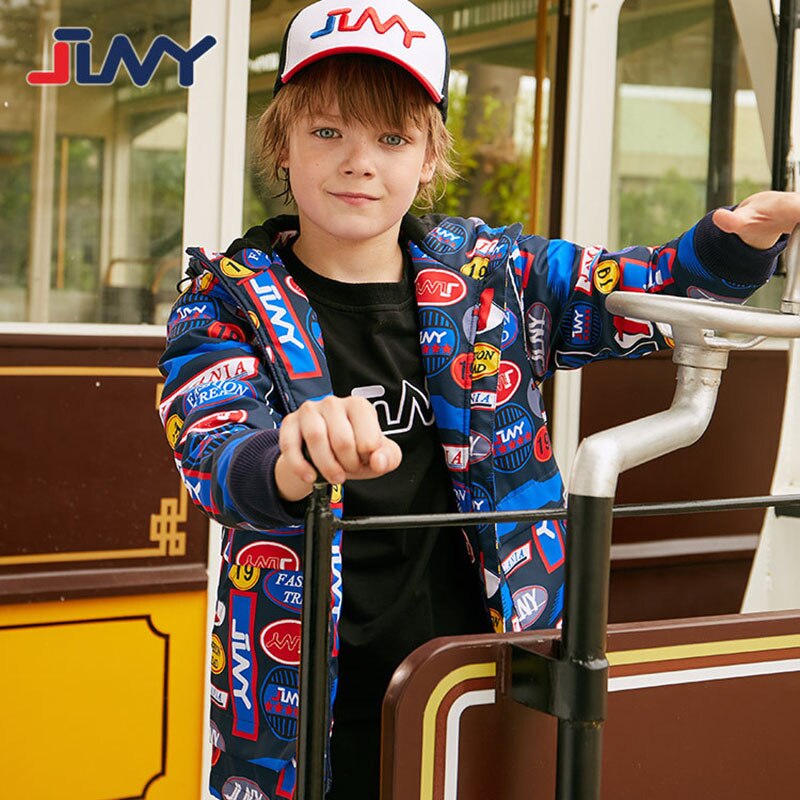 Crianças moda cor esportes grosso quente blusão casaco inverno menino com capuz longo algodão-acolchoado parka jaquetas crianças outerwear topos