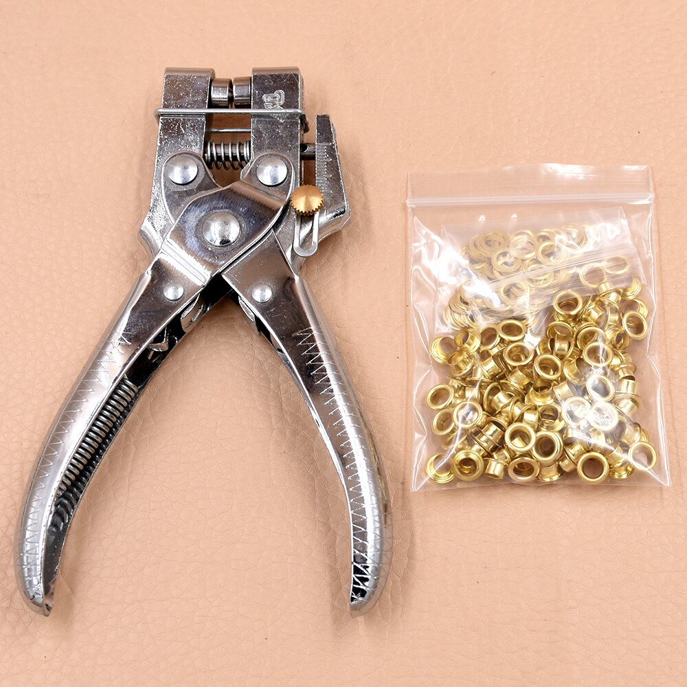 Zangen + 100 setzt ösen. hohl Nieten.5mm ösen Installation werkzeug. 4,5 MM stanzen zange. arbeitssparende und stille Installation: Gold