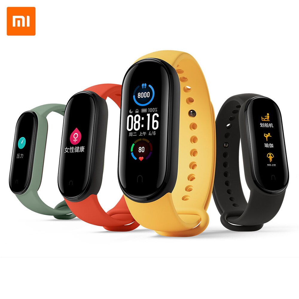 Global Version Xiaomi Mi Band 5 Smart Bracelet Control AI Voice Assistant Heart Rate Sleep Step Swim Sport Monitor APP Reminder