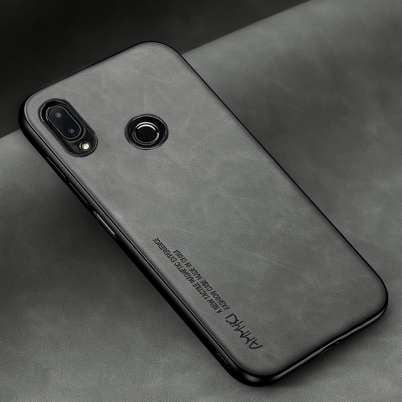 Coque en cuir Pu pour Xiaomi, motif Simple, étui en Silicone TPU pour Redmi 6 PRO A2 Lite 7 7A 8A: Denim / Black