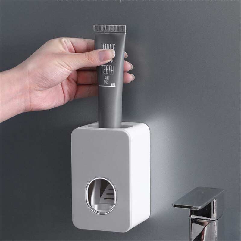 Bathroom Accessories Sets Automatic Toothpaste Dispenser Dust-proof Toothbrush Holder Home Bathroom Toothpaste Squeezer Tool