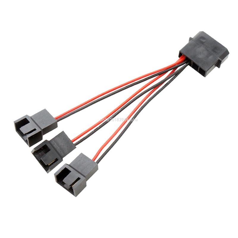 IDE 4Stift Stecker Molex auf kleine 4Stift Buchse Y Splitter Adapter Diskettenlaufwerk Netzteil Kabel Konverter für Gehäuselüfter: verrotten