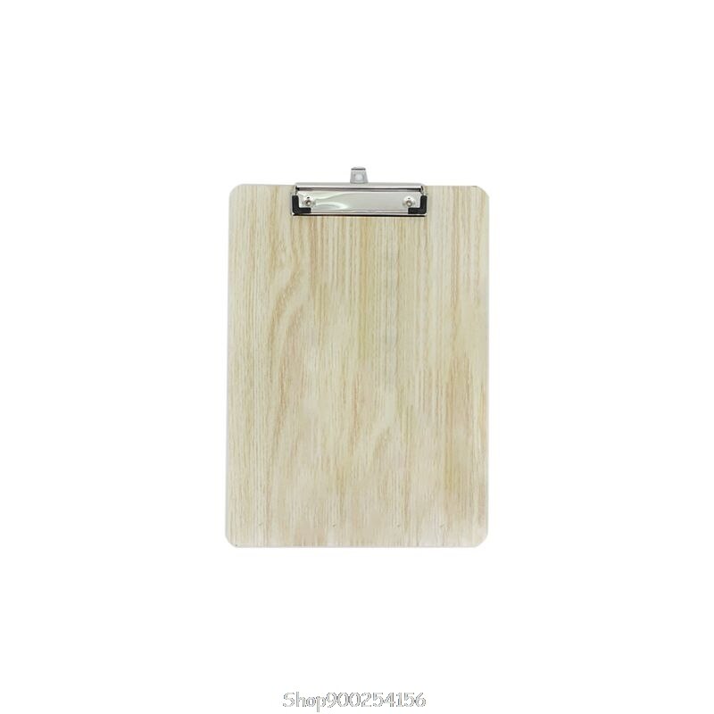 Portable A4 A5 Wooden Writing Clipboard File Hardboard Document Holder Office Stationery O19 20: Brown