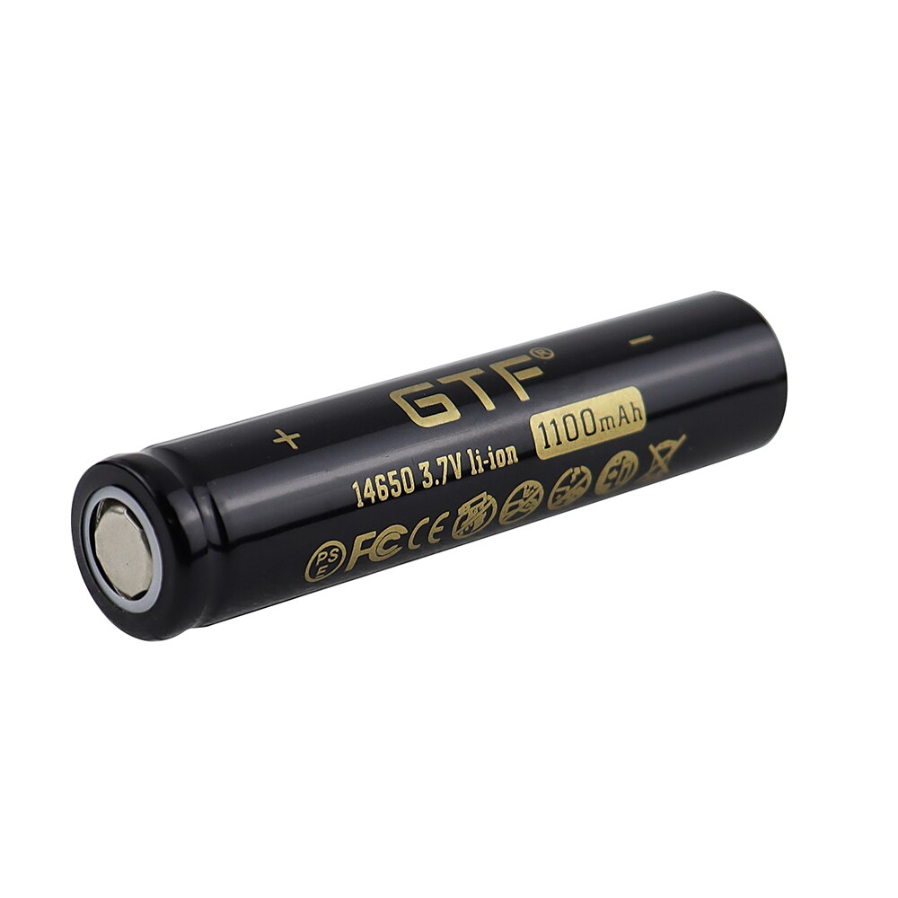 GTF 3.7V 14650 battery 1100mah 3.7V Li-ion battery rechargeable battery with flat top