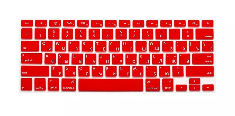 Russische Silikon UNS Tastatur Silikon tastatur abdeckung für Apfel macbook Luft Profi Retina 13 15 17 für Mac buch Laptop haut: rot