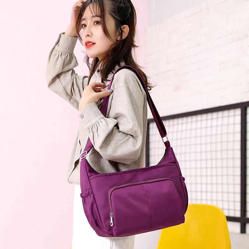 Shoulder Bags For Women Crossbody Bag Handbags Female Beach Nylon Solid Travel Messenger Bag