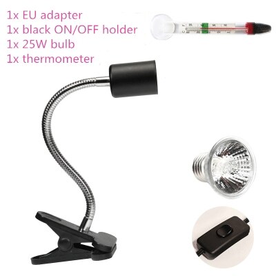 25w uva&uvb juster temperatur lamper skildpadde krybdyr varme tilbage kæledyr lys skildpadde calcium solarium akvarie habitat belysning: 25w sorte lamper
