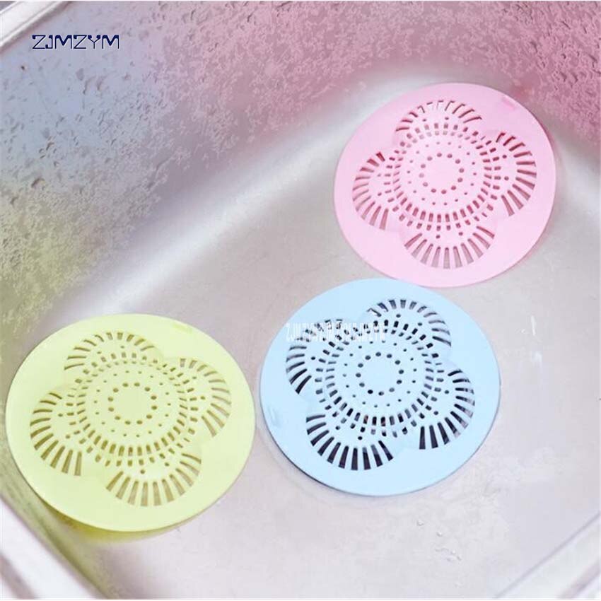 1 st Kleurrijke Siliconen Keuken Cleaner Sink Filter Riool Afvoer Haar Vergieten & Theepot Filter Badkamer Wastafel blauw/groen /roze