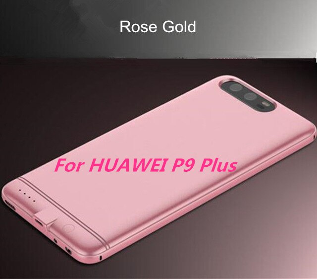 6000mAh Power Bank Cover For Huawei P9/P10 Portable Battery Charger For Huawei P9 Plus Backup Battery Case For Huawei P10 Plus: RoseGold For P9 Plus