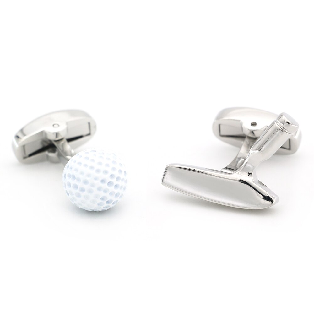 Mannen Golf &amp; Clubs Manchetknopen Messing Materiaal Witte Kleur Sport Manchetknopen &amp; Retail