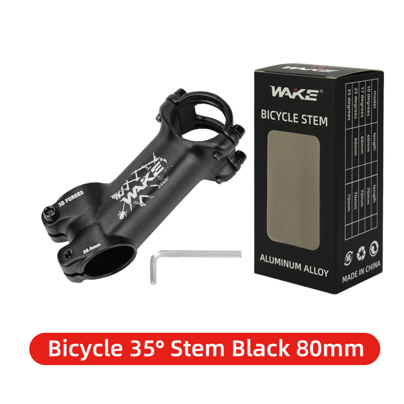 WAKE-vástago ultraligero para bicicleta de montaña y carretera, potencia de 25, 35 grados, 31,8mm, 60/70/80/90/100/110mm: Azul marino