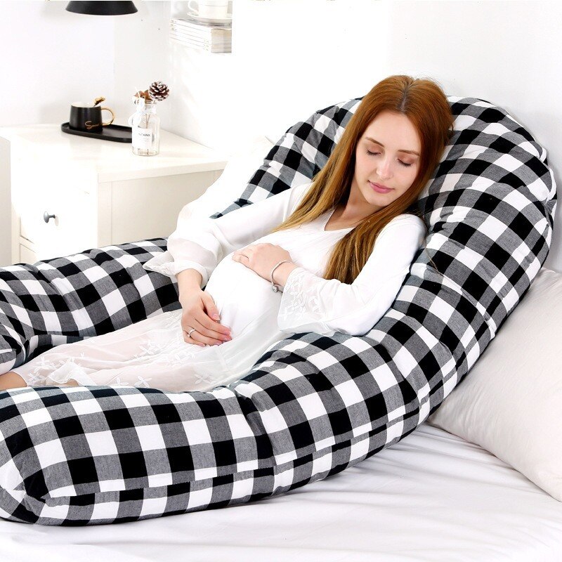 Oreiller multifonctionnel de taille d'oreiller de femme enceinte de coton de lavage de coton peut être enlevé et lavable