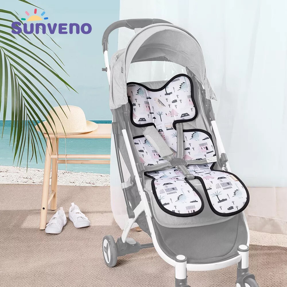 Sunveno Baby Stroller Accessories Comfortable Cool Baby Stroller Liner General Seat Cushion Kids Pushchair Cushion Stroller Pad